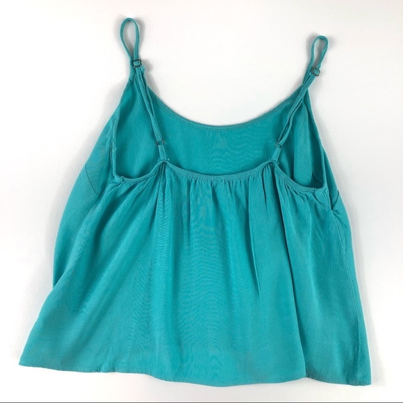 Lucy Love Turquoise Cropped Tank Top Size M - Picture 4 of 5